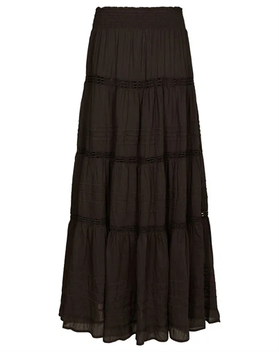 Neo Noir - Felicia S Voile Nederdel - Dark Brown